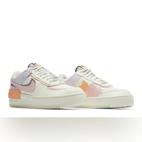 ✨ Nike women’s Air Force 1 Shadow ‘Orange Chalk Pink Glaze’ Size 9 - Picture 2 of 11
